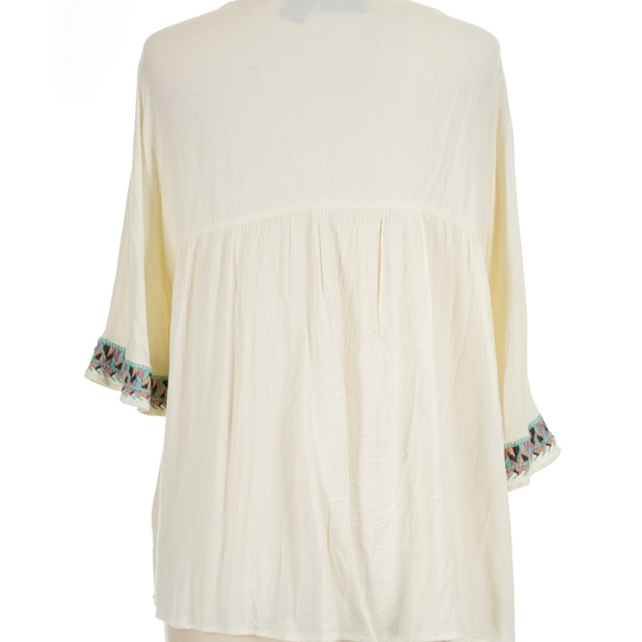 Wrangler Retro Embroidered Cream Top | Size L - Picture 2 of 4